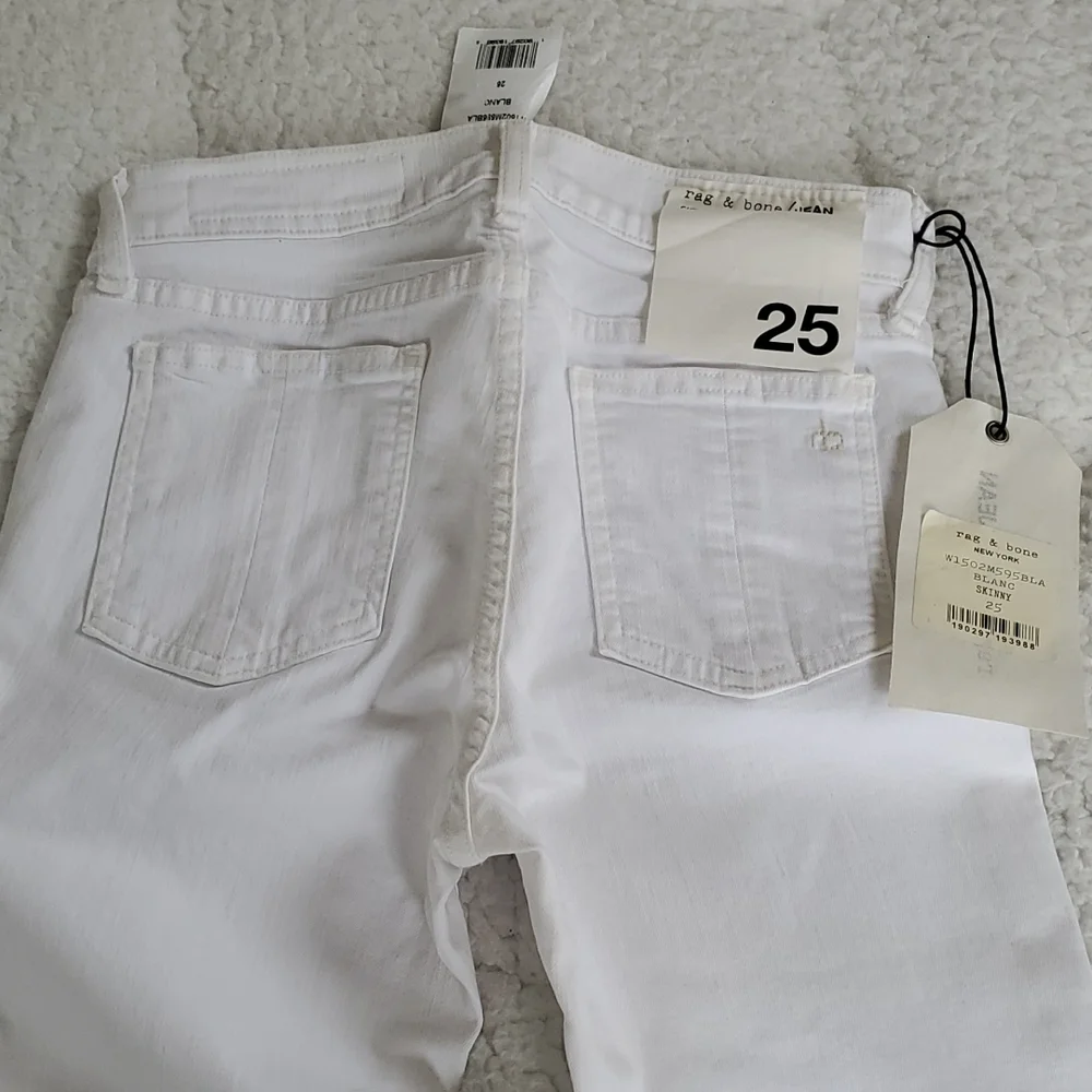 1. Rag & Bone Skinny Jeans Blanc - Picture 5 of 16